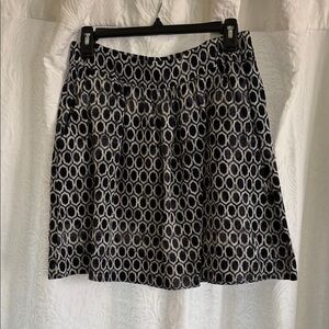 LOFT Navy and White Skirt